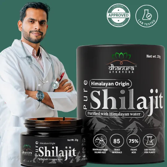 Dhanura Pure Himalayan Shilajit Resin - 85+ Minerals, 75% Fulvic (20 Gram)