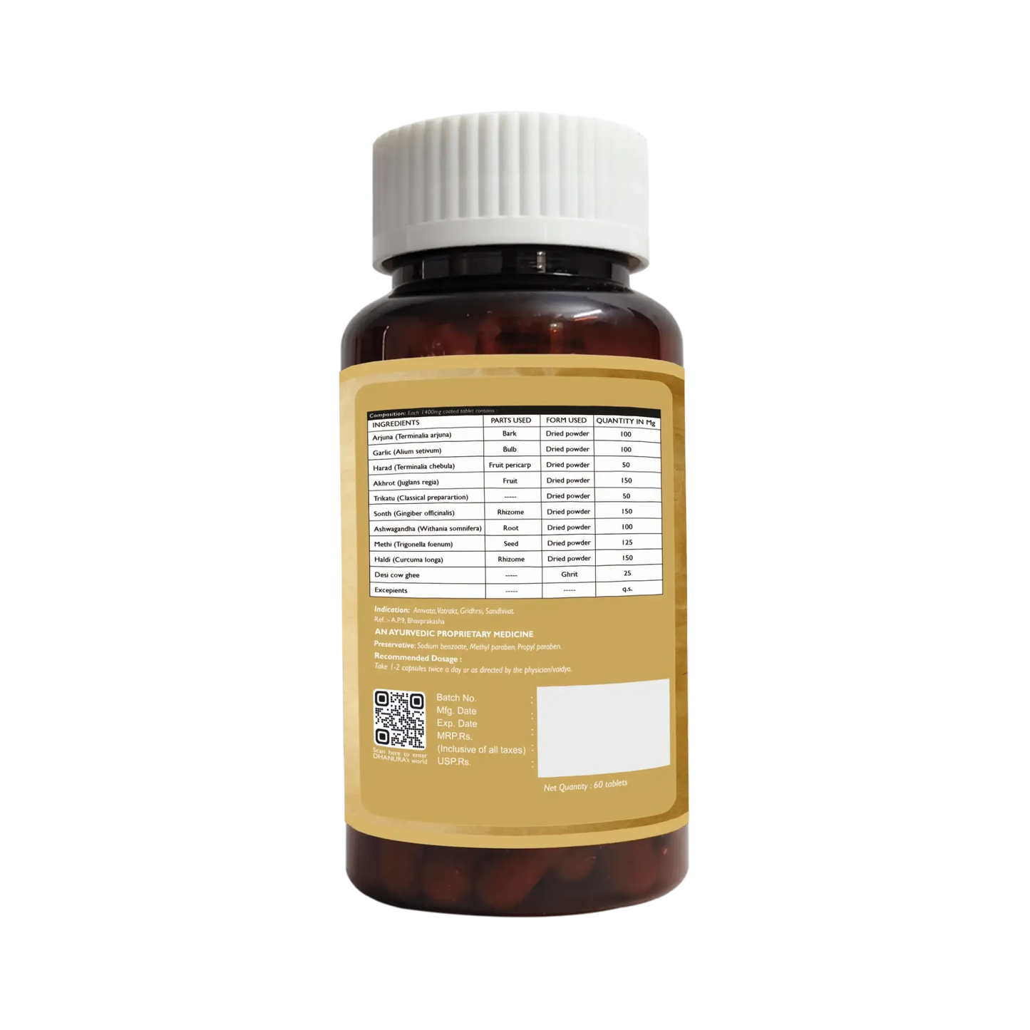 Shulantak Vati - Helps Keep Joints Strong, Flexible & Free- Dhanura Ayurveda