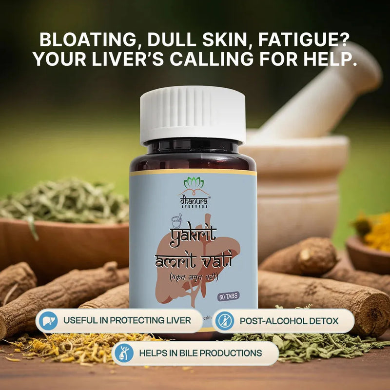 Dhanura Yakrit Amrit Vati - Ayurvedic Liver Detox Supplement