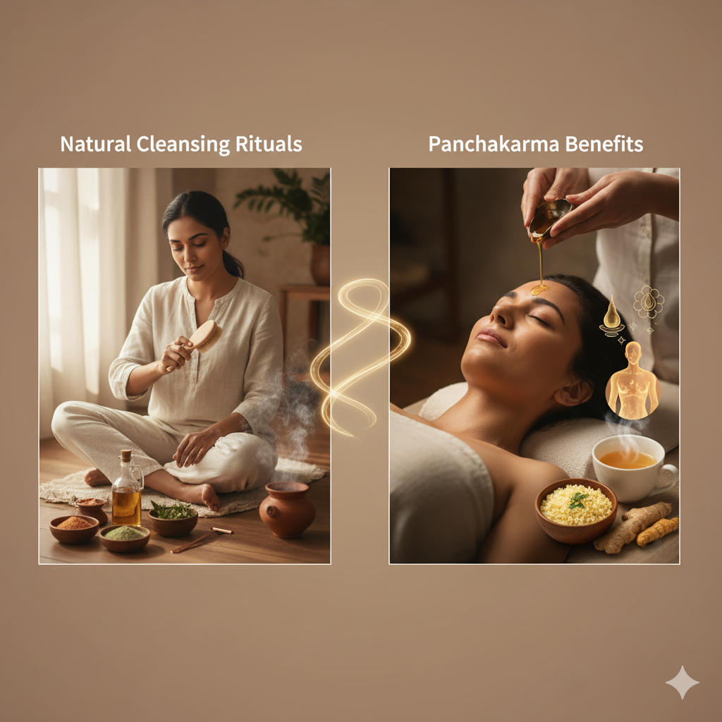 different ayurvedic rituals showcasing panchkarma benefits