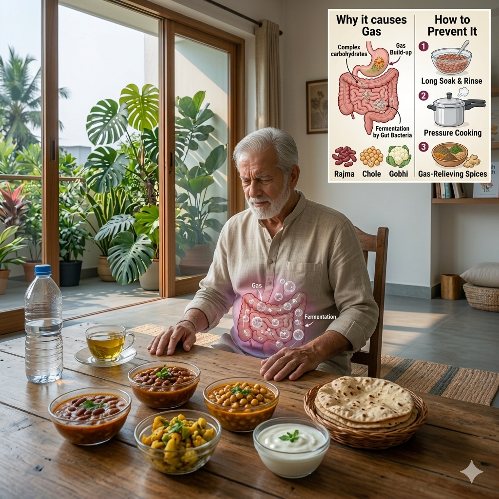 Why Rajma, Chole & Gobhi Cause Gas – And How to Prevent It