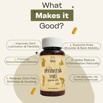Shulantak Vati - Helps Keep Joints Strong, Flexible & Free- Dhanura Ayurveda