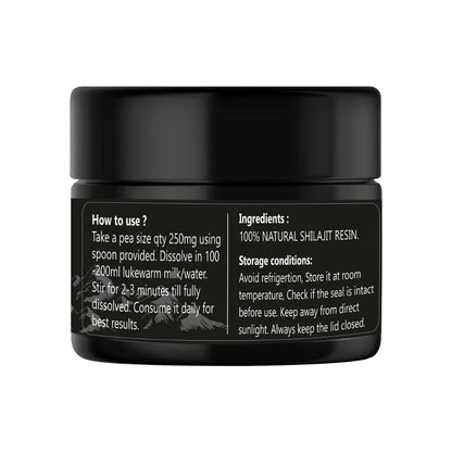 Dhanura Pure Himalayan Shilajit Resin - 85+ Minerals, 75% Fulvic (20 Gram)