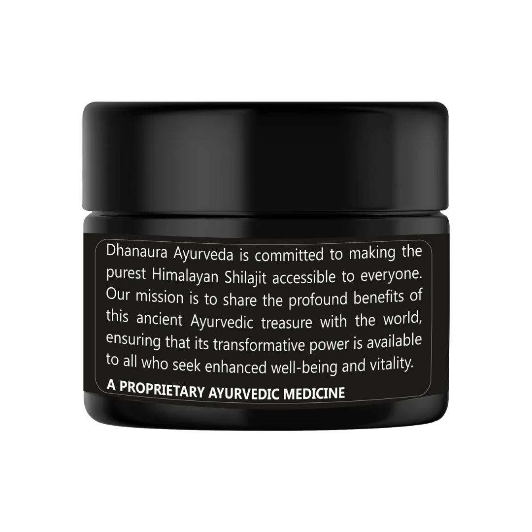 Dhanura Pure Himalayan Shilajit Resin - 85+ Minerals, 75% Fulvic (20 Gram)