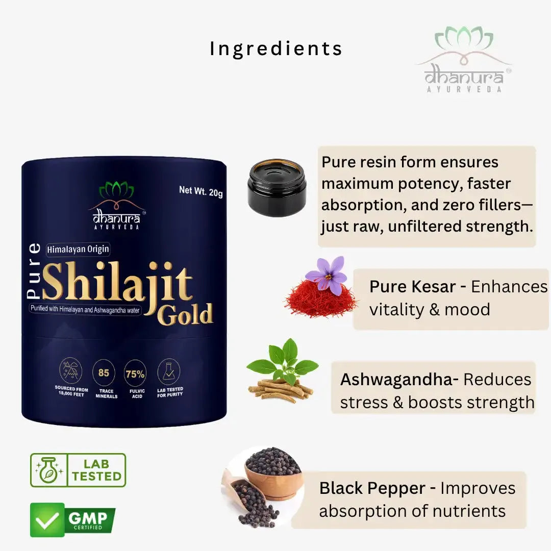 Premium Himalayan Shilajit Resin - Gold - Original Himalayan Shilajit- Dhanura