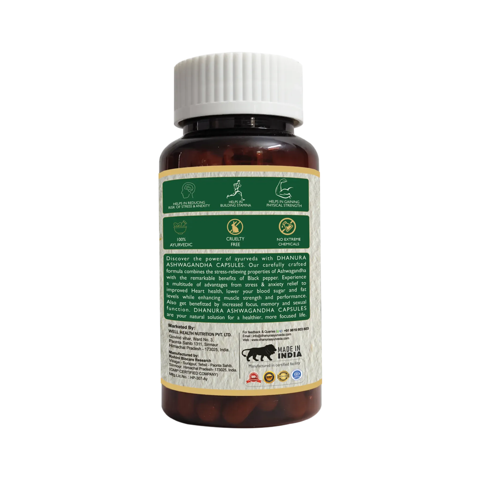 Dhanura Ashwagandha - Ayurvedic Ashwagandha Tablets