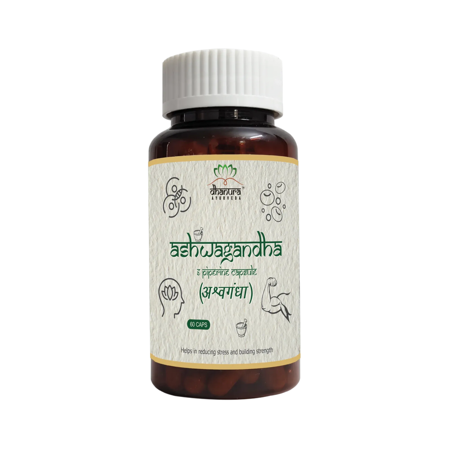 Pure Ashwagandha for Stress Relief, Energy & Mental Balance -60 Tablets