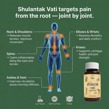 Shulantak Vati - Helps Keep Joints Strong, Flexible & Free- Dhanura Ayurveda