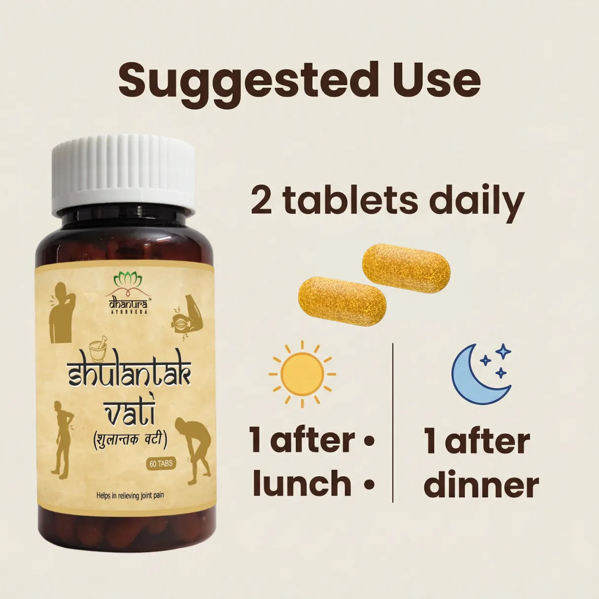 Shulantak Vati - Helps Keep Joints Strong, Flexible & Free- Dhanura Ayurveda