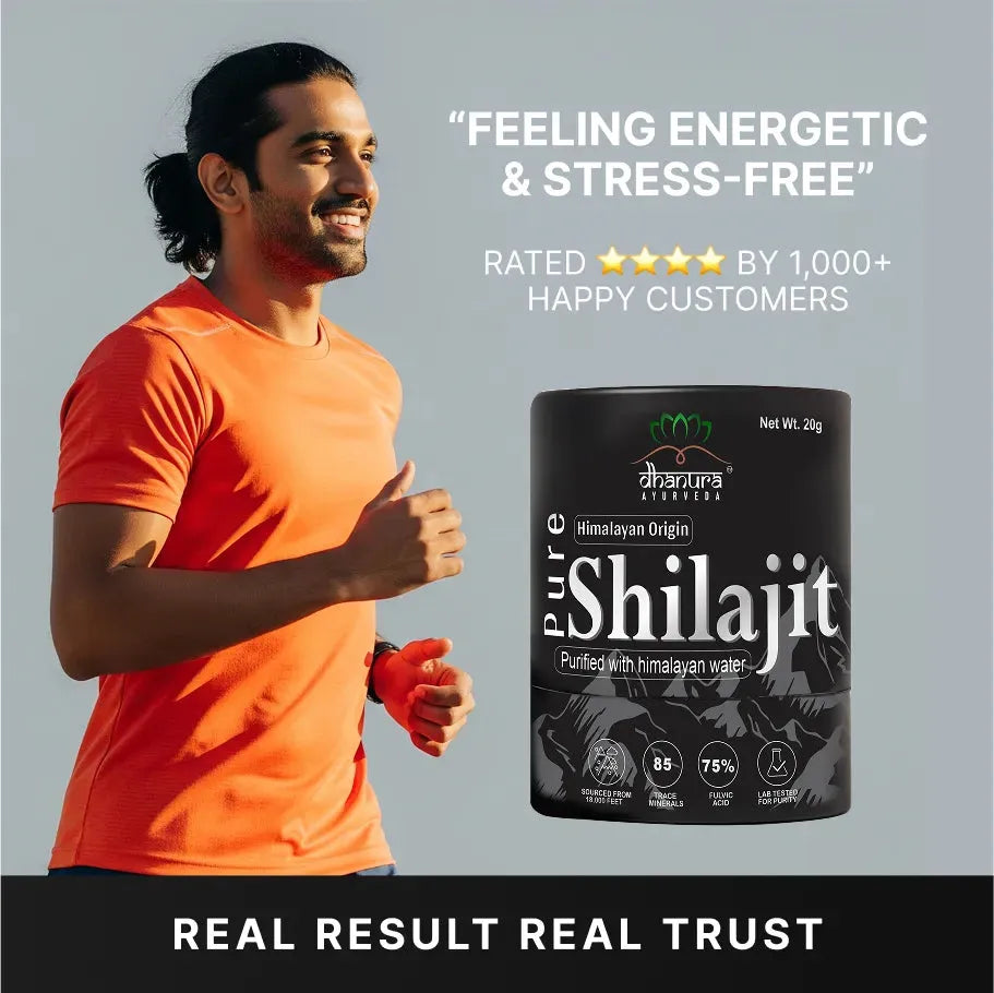 Dhanura Pure Himalayan Shilajit Resin - 85+ Minerals, 75% Fulvic (20 Gram)