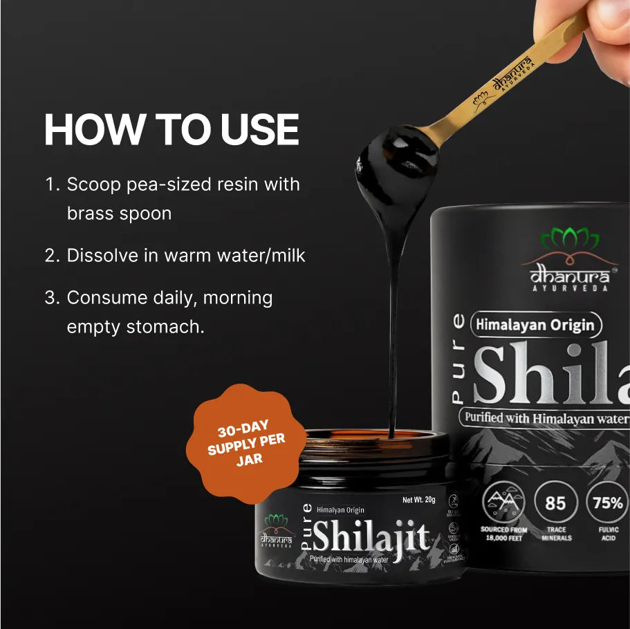 Pure Himalayan Shilajit Resin - 85+ Minerals, 75% Fulvic (20 Gram)