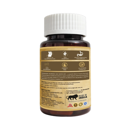 Gas Hanta Vati - Ayurvedic Digestive Support for Gas, Acidity, Bloating & Constipation