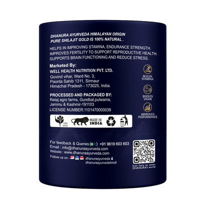 Premium Himalayan Shilajit Resin - Gold - Original Himalayan Shilajit- Dhanura