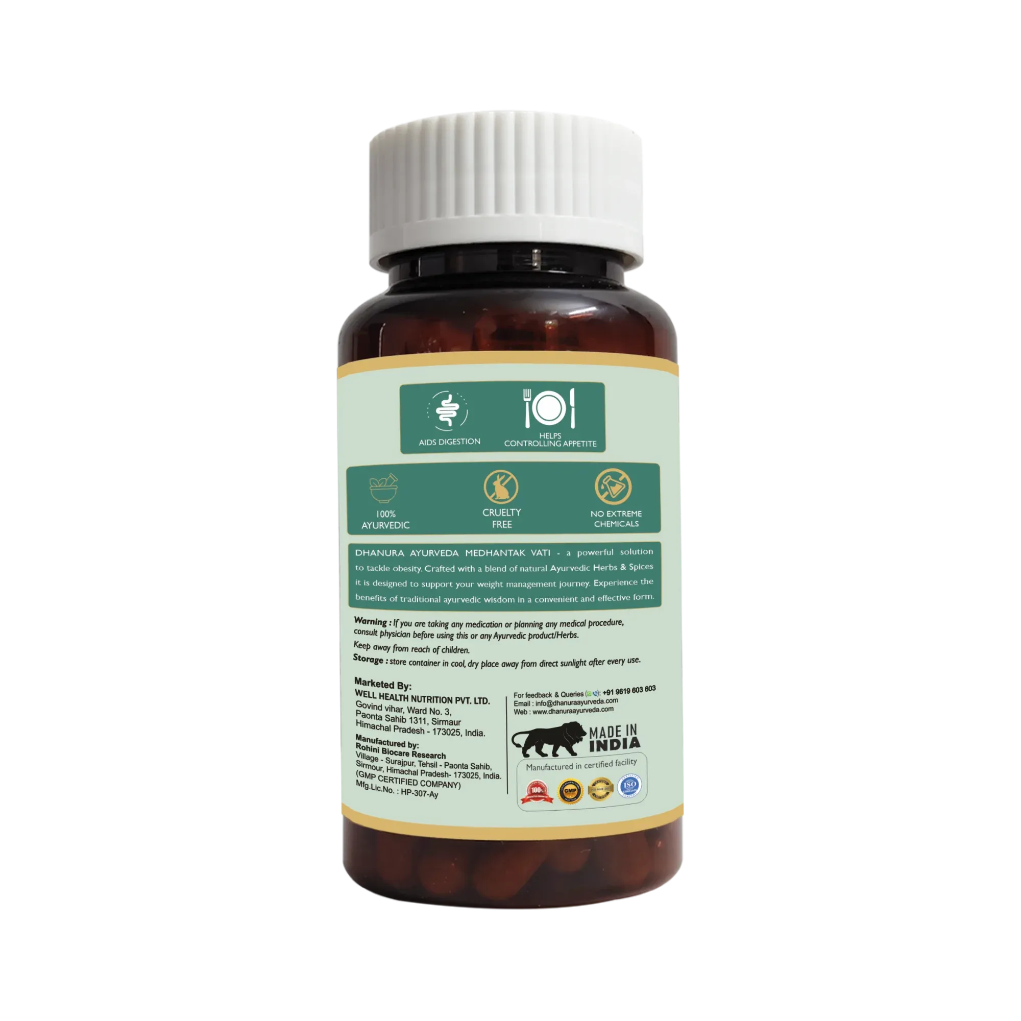 Dhanura Medhantak Vati - Ayurvedic Weight Loss Supplement