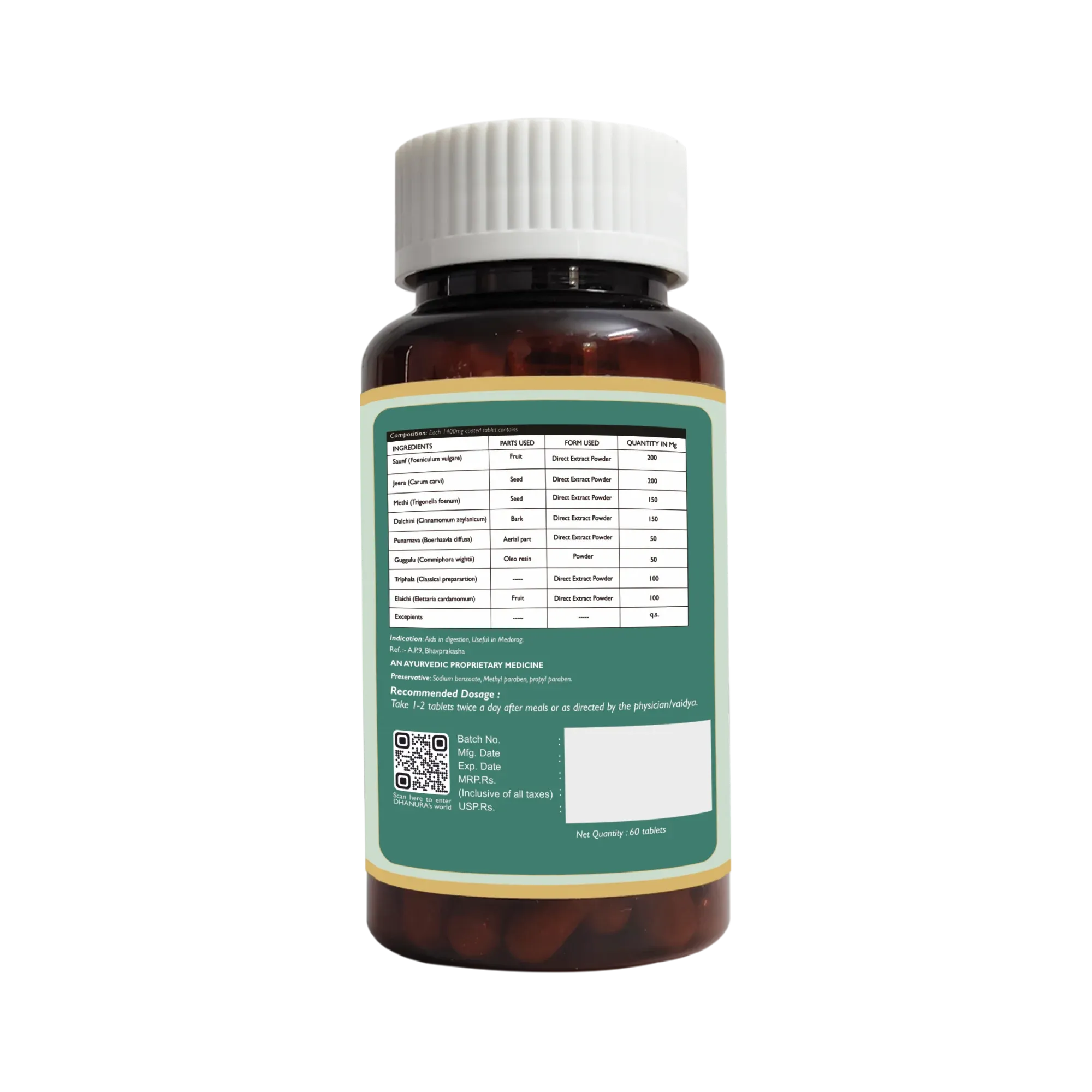 Dhanura Medhantak Vati - Ayurvedic Weight Loss Supplement