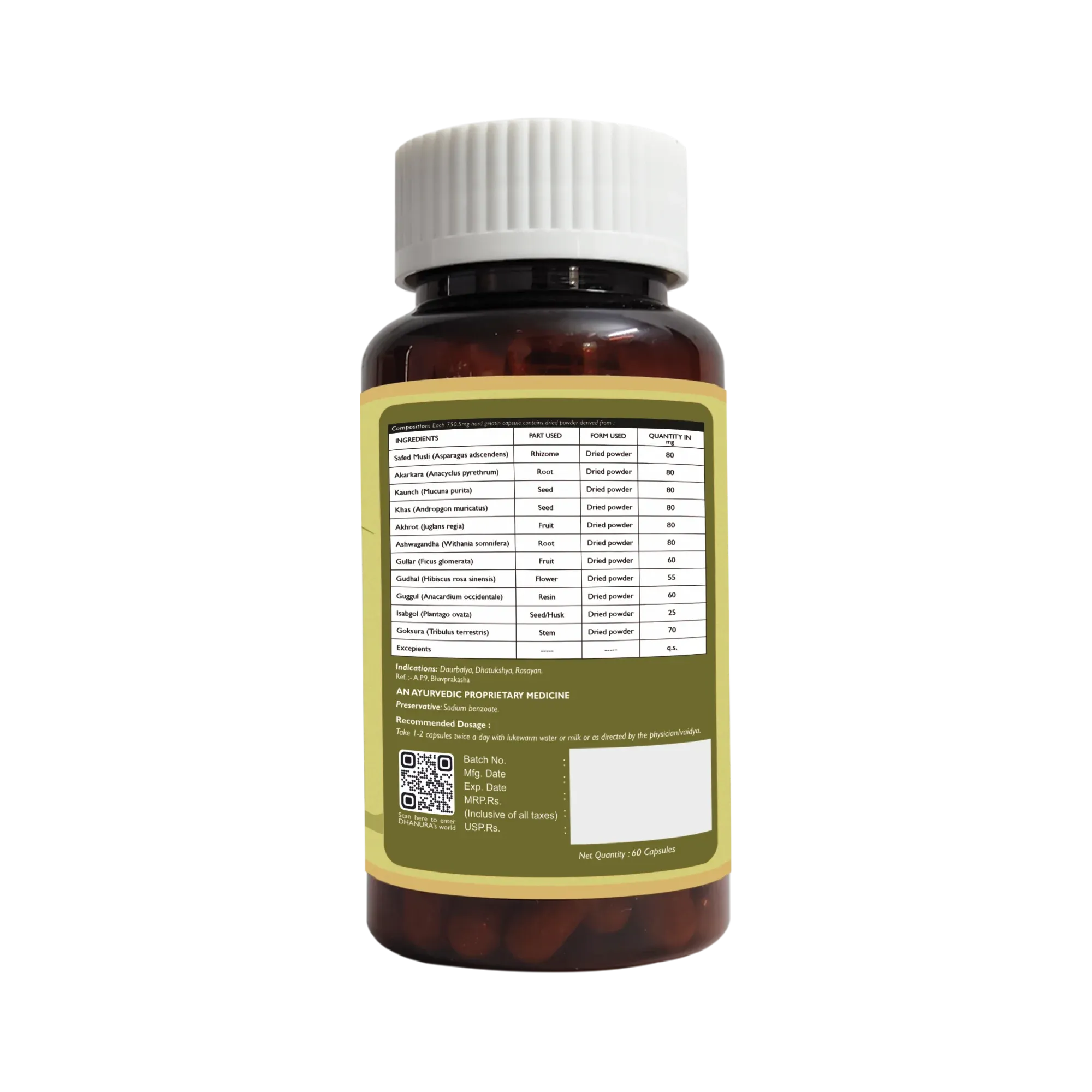 Paurush Samvardhak – Ayurvedic Men’s Strength & Daily Stamina Support: Dhanura