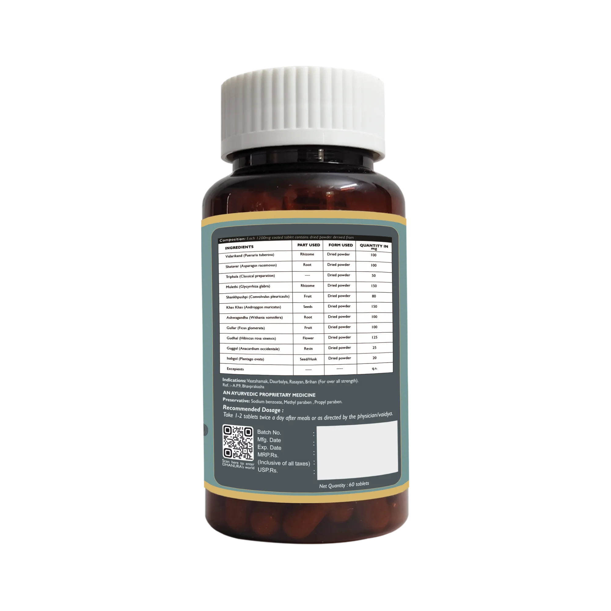 SFURTI VARDHAK 60 TABS: Supports Mental Clarity, Energy & Productivity