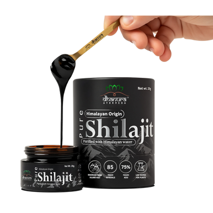 Dhanura Pure Himalayan Shilajit Resin - 85+ Minerals, 75% Fulvic (20 Gram)